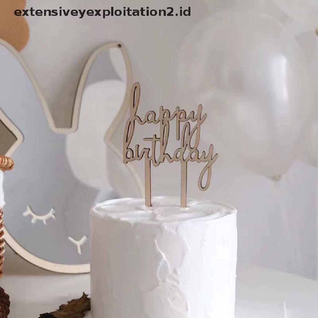 1 Pc Topper Kue Desain Happy Birthday Untuk Dekorasi