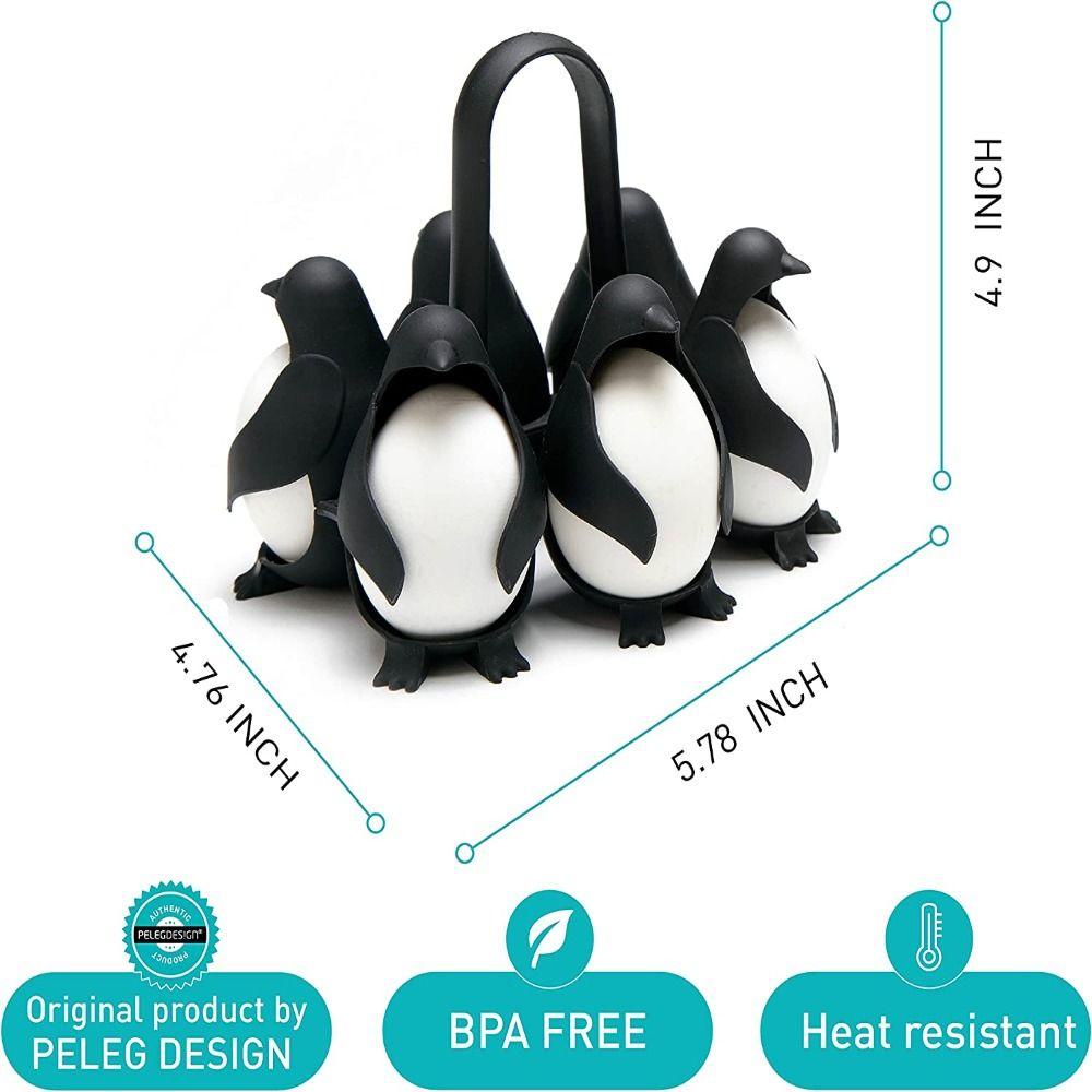 Top Egg Boiler Alat Dapur 3-in-1 Masak Pemasak Telur Berbentuk Pinguin