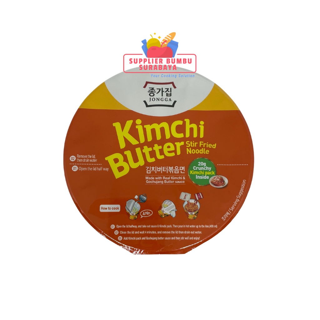 Jongga Kimchi Butter Stir Fried Noodle Mie Instant Korea 138g