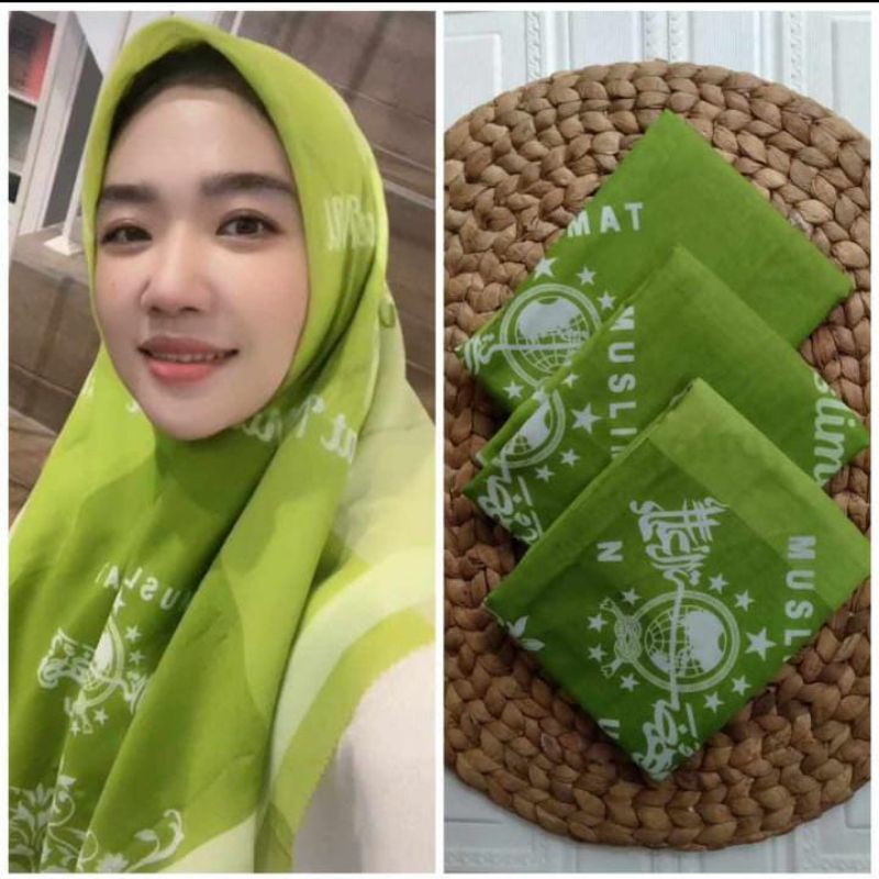 JILBAB MUSLIMAT NU HIJAB SEGI EMPAT KRUDUNG NAHDLATUL ULAMA  FATAYAT IPPNU ANSOR BANSER