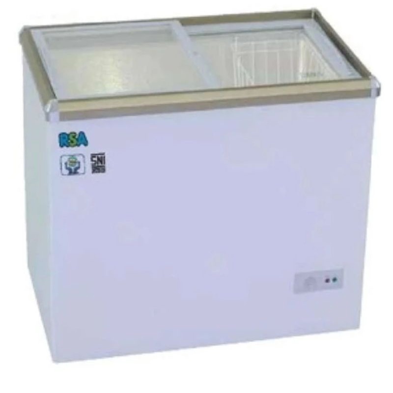 Jual Chest Freezer RSA XS 200/freezer box tutup kaca sliding RSA xs200
