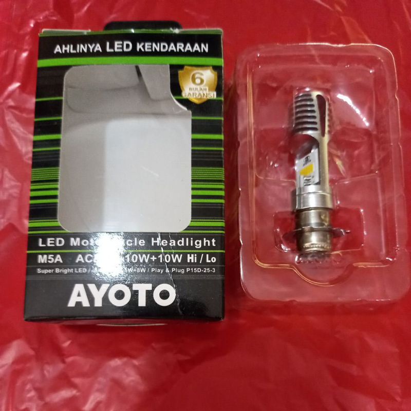 lampu depan led kaki 3 pnp H5 ayoto ac/dc
