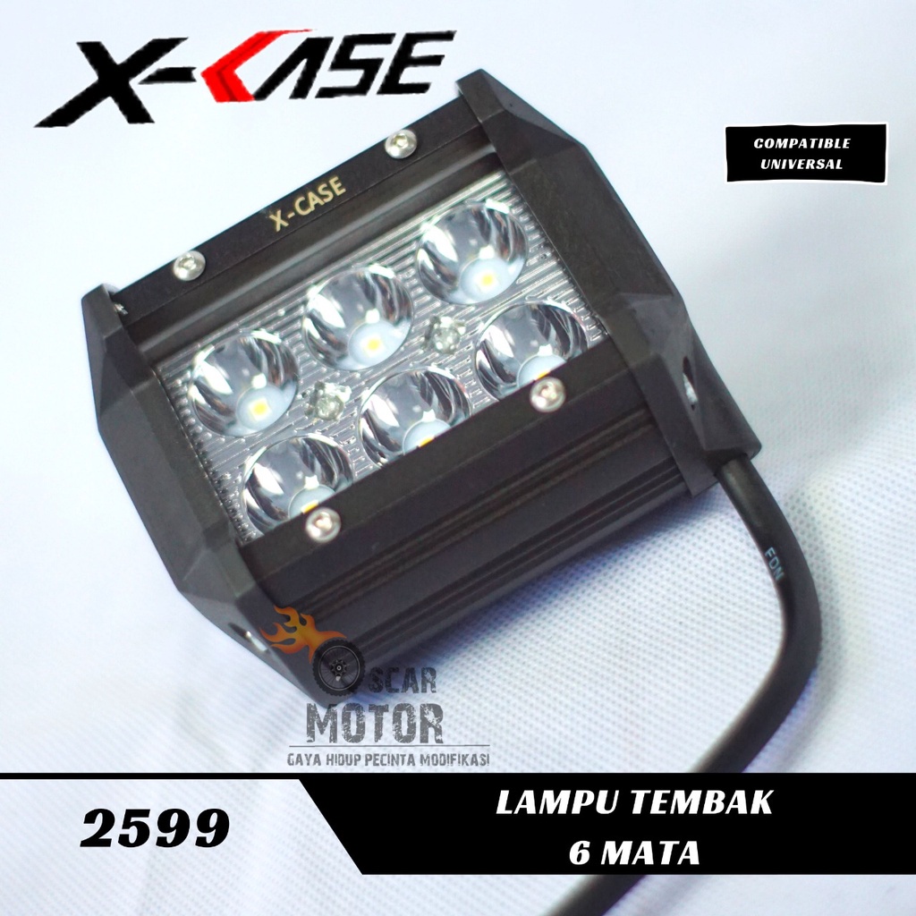 Lampu Tembak Sorot Mini Led PLUS BREKET Cree CWL 6 Mata UNIVERSAL   By Mega_Racing