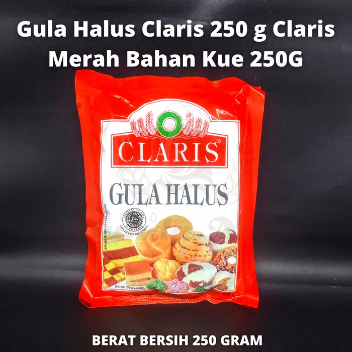 

Gula Halus Claris 250 gram Claris Merah Bahan Kue