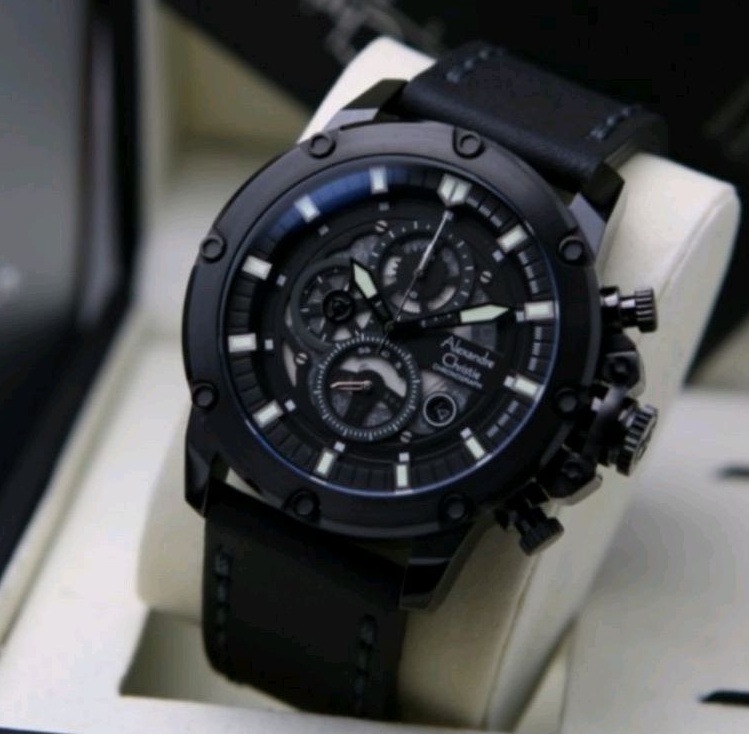 Jam Alexander Christie Pria AC 6564 Full Black Leather Original