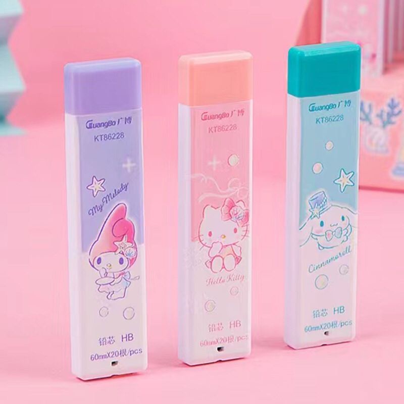 

isi pensil mekanik sanrio mymelody/cinamonroll/hellokitty