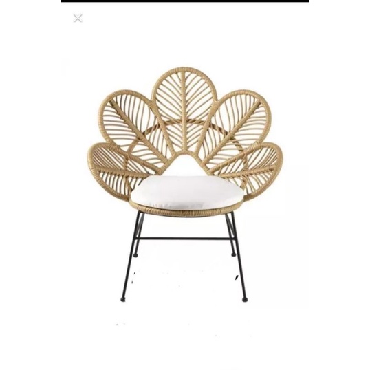 Kursi Kembang Rotan Kursi Daun Rotan Kaki Besi