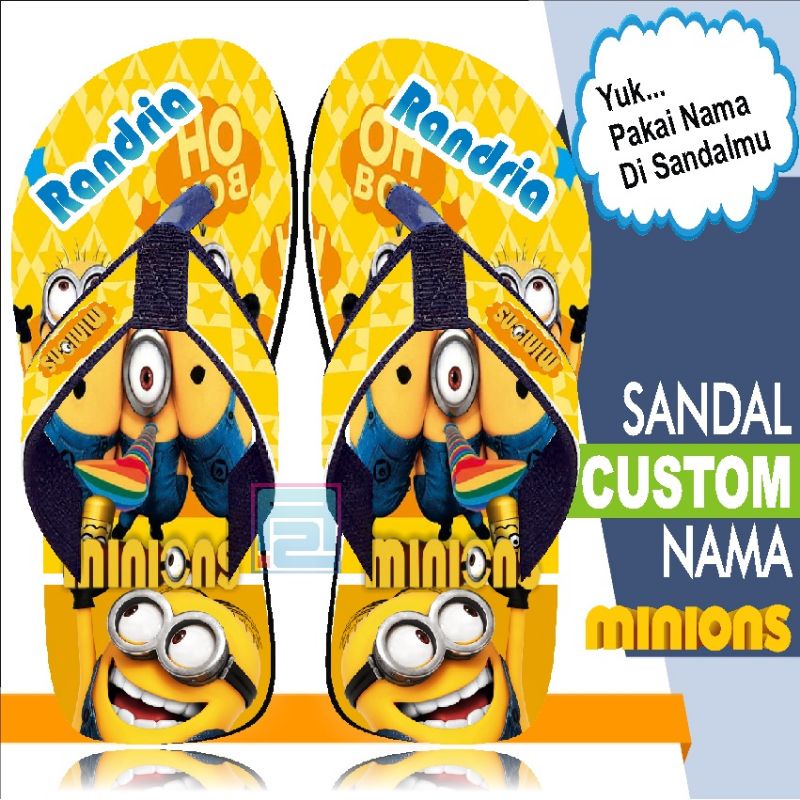 Sndal Nama Custom karakter Minion GRATIS Custom Suka Suka