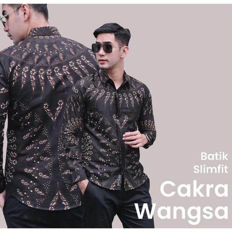 BATIK BOLO DEWO Motif Gurdo Langit Hem Atasan Kemeja Baju Batik Pria