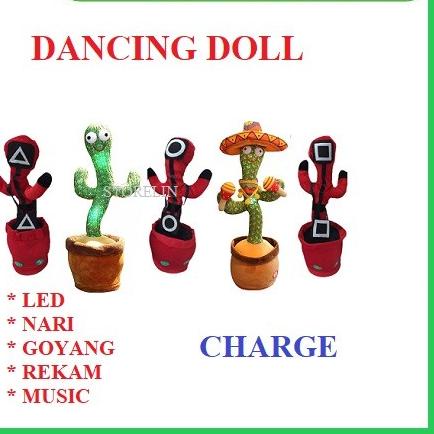 Mainan Kaktus Goyang Gerak Joget Bisa Ngomong Bicara Rekam Dancing