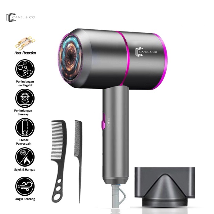 CANEL &amp; CO Profesional Haircare Blu-Ray Pengering Rambut Hair Dryer multifungsi multi-kecepatan disesuaikan cantik dan ringan styler