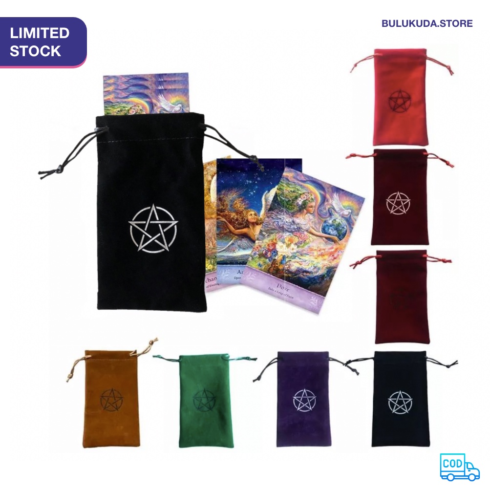 [COD] Pouch Tarot Beludru Motif Bintang (Star) Oracle Dompet Tarot