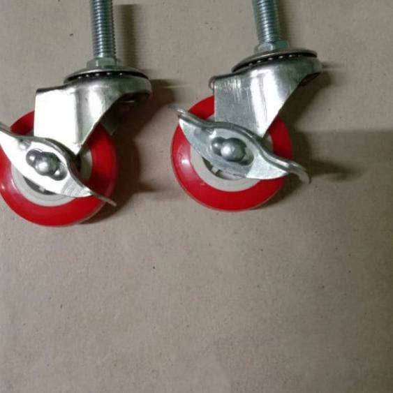 roda troli roda pu roda baut 2 inch baut tusuk