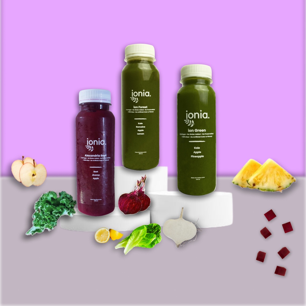 Jual Cold Pressed Juice Paket Detox Juice Jus Bit Bengkoang Kale Apel