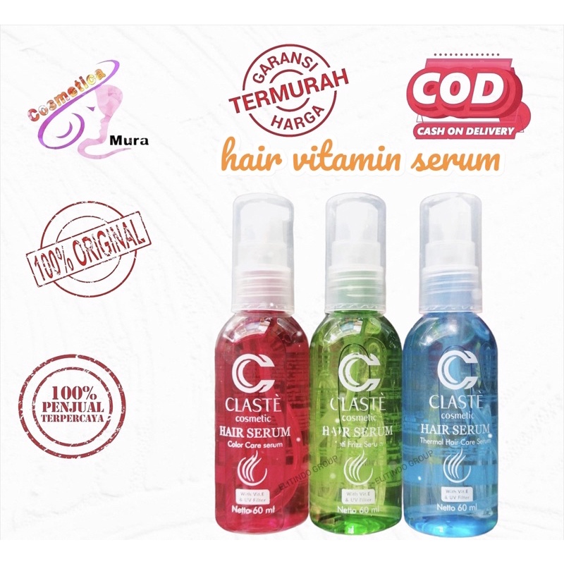 new claste hair serum - serum pelindung Rambut claste super wangi - vitamin rambut claste