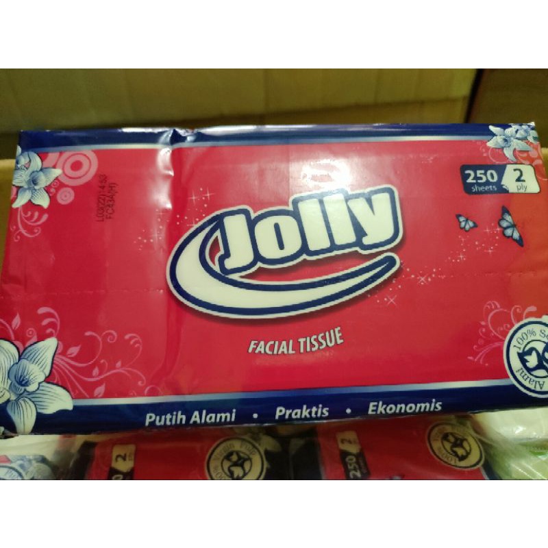 Tissue nice 180 sheets 2ply dan Jolly 250 sheets