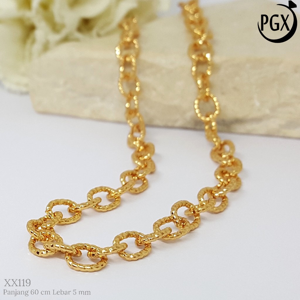 PGX Kalung Pria Wanita Xuping Perhiasan Lapis Emas Aksesoris Fashion Premium - XX119