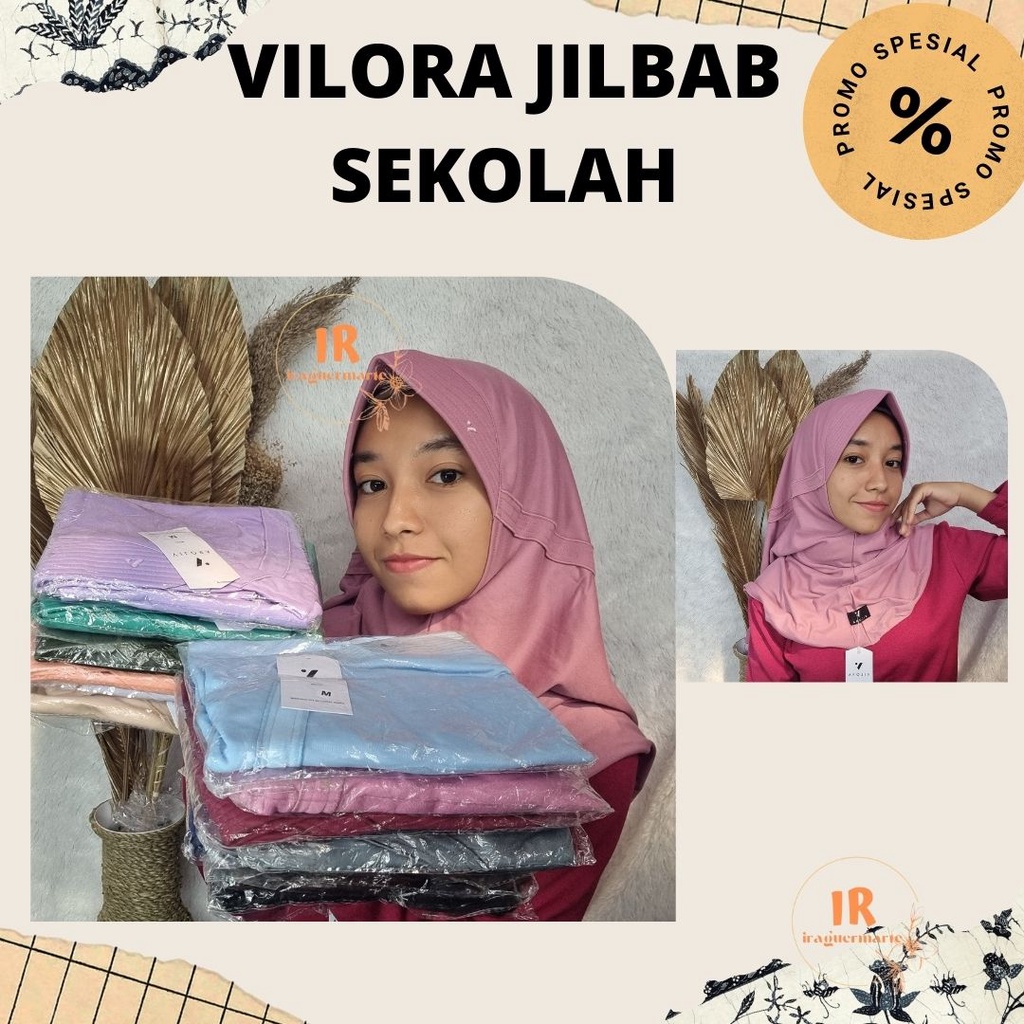 ✅Jilbab Sekolah Anak VILORA || HIJAB SERUT VILORA || Kerudung instan VILORA || ORIGINAL VILORA || SD