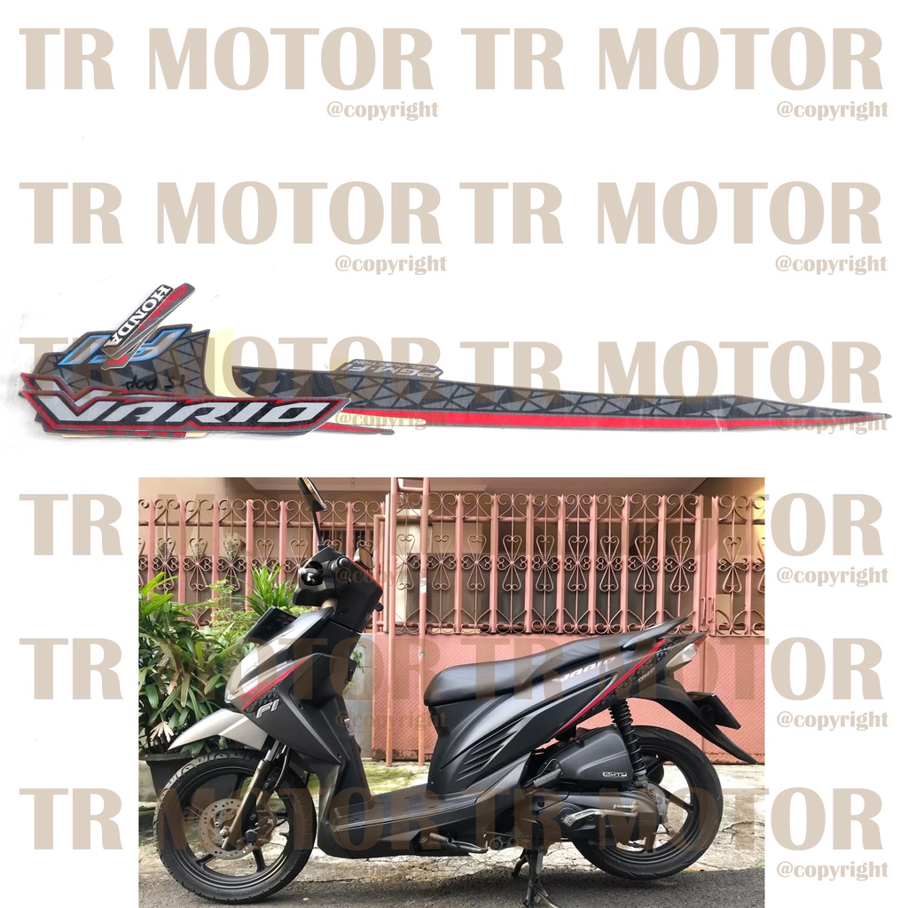 Stiker Motor Vario 110 FI Doff Sticker Striping Lis Full Set Motor