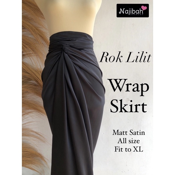 Rok Lilit Satin / wrap skirt / rok lilit polos