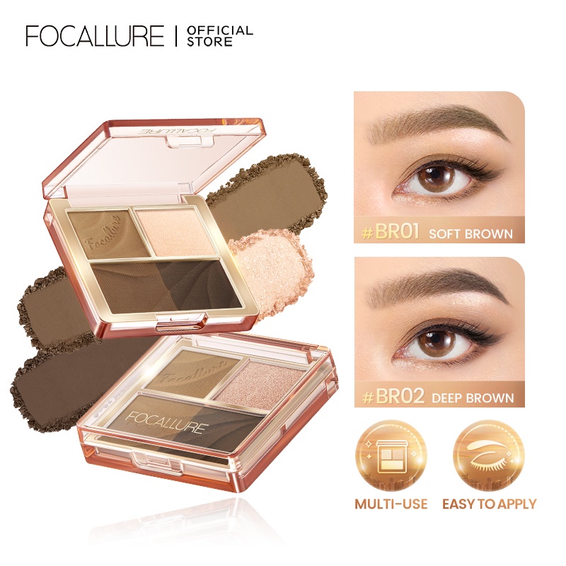 Focallure Ambergold Eyebrow Series 4IN1 Focallure Eyebrow Focallure Eyebrow Powder Focallure Eyebrow Pallete Focallure Alis Focallure