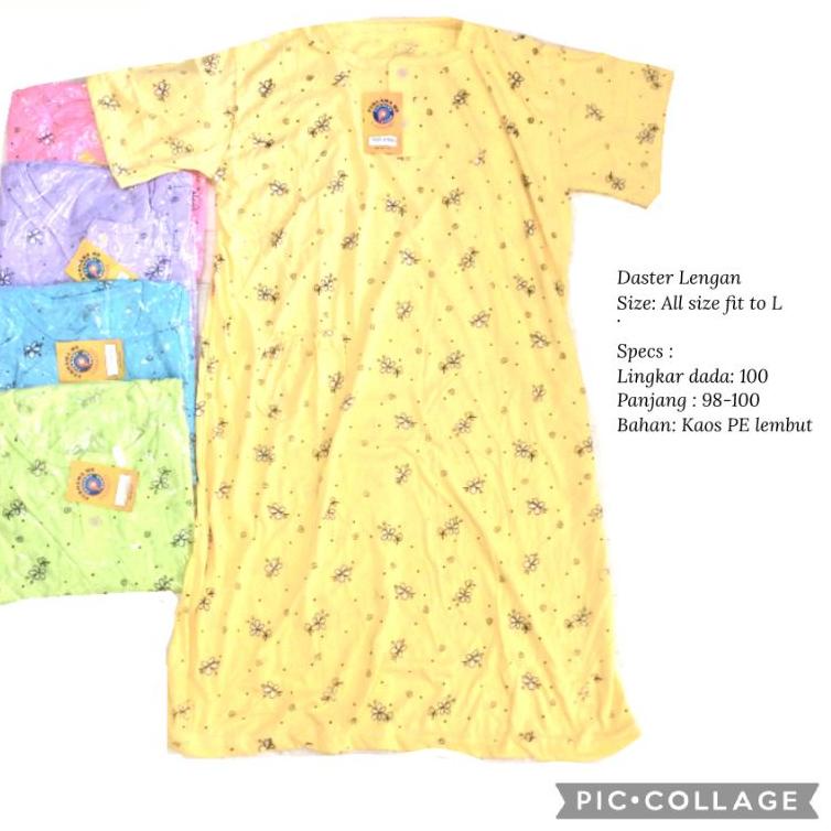 ダ ASLI Daster Amro dan Theda Lengan grosir Dewasa All Size Midi Katun Kaos Label merah tr murah rema