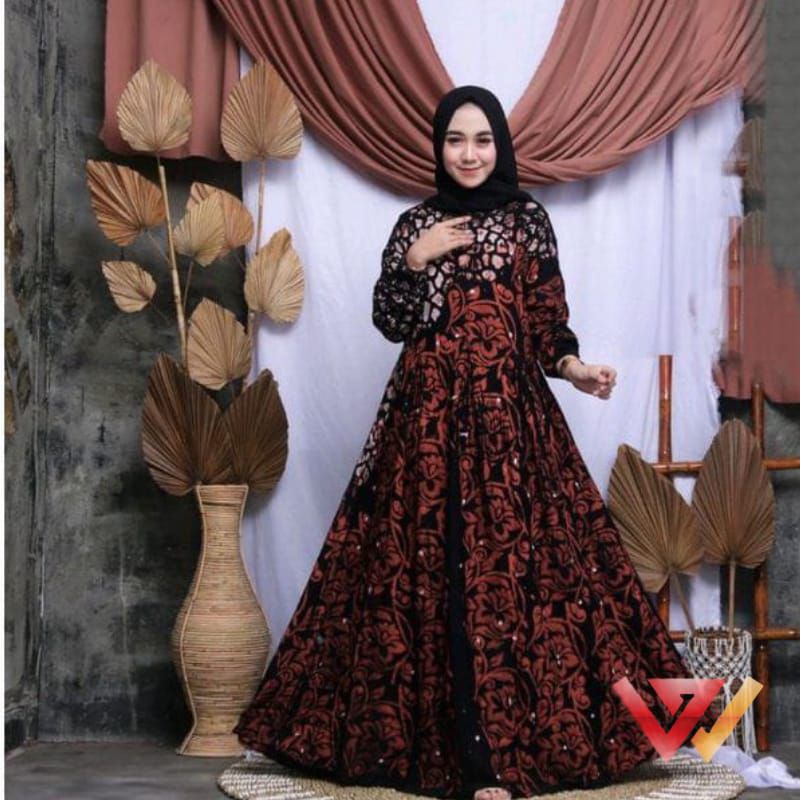 Batik Usman - Terbaru 2022 Gamis Twill Rayon Pekalongan Home Dress Busui Jumbo Gamis Rayon Premium