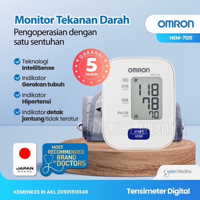 Tensimeter Digital Omron 7120 - Alat Ukur Tekanan Darah Tensi Digital