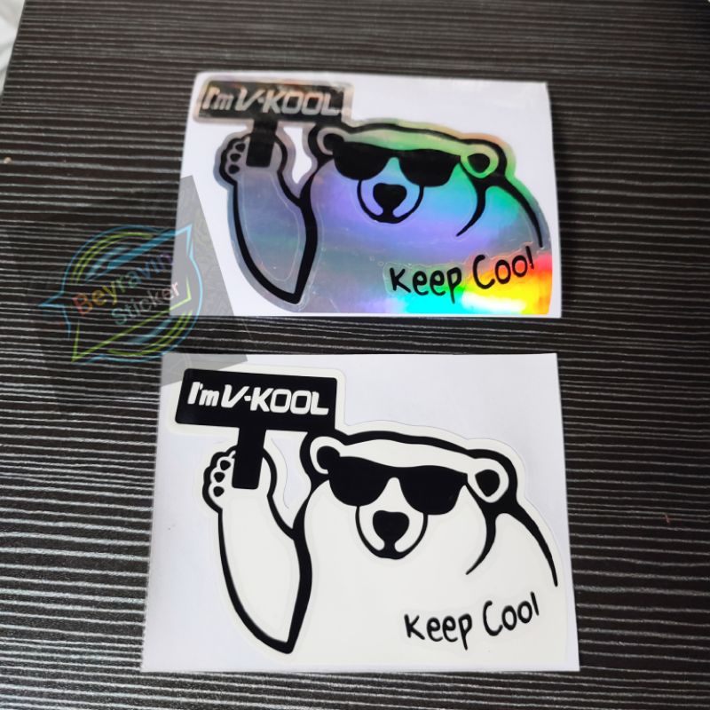 Stiker Mobil Sticker Im VKool Beruang VKool V-Kool Bear bkn Llumar