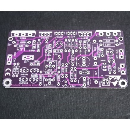 Jual PCB Driver Power Amplifier OCL Dual Layer HI-FI Super Clarity 45