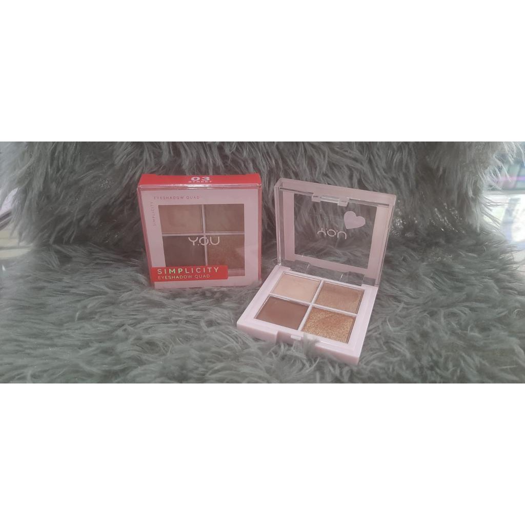 ✦SINAR✦ Y.O.U ( YOU ) - (NEW) YOU Simplicity Eyeshadow Quad - Eyeshadow Pigmented - Eyeshadow 4 warna