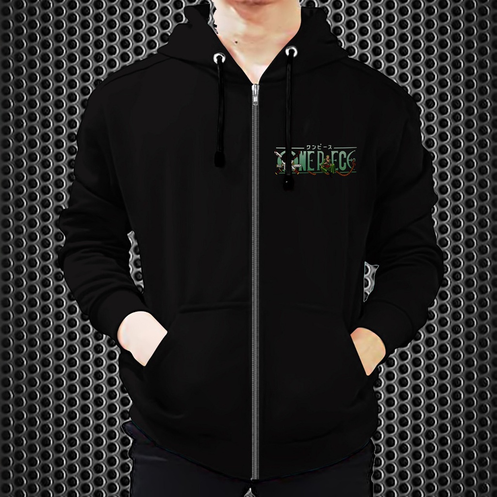 Bisa COD Jaket Resleting LUFFY ZORO Pria / Hodie Pria / Jaket Pria Polos Bahan Fleece UK L-XL