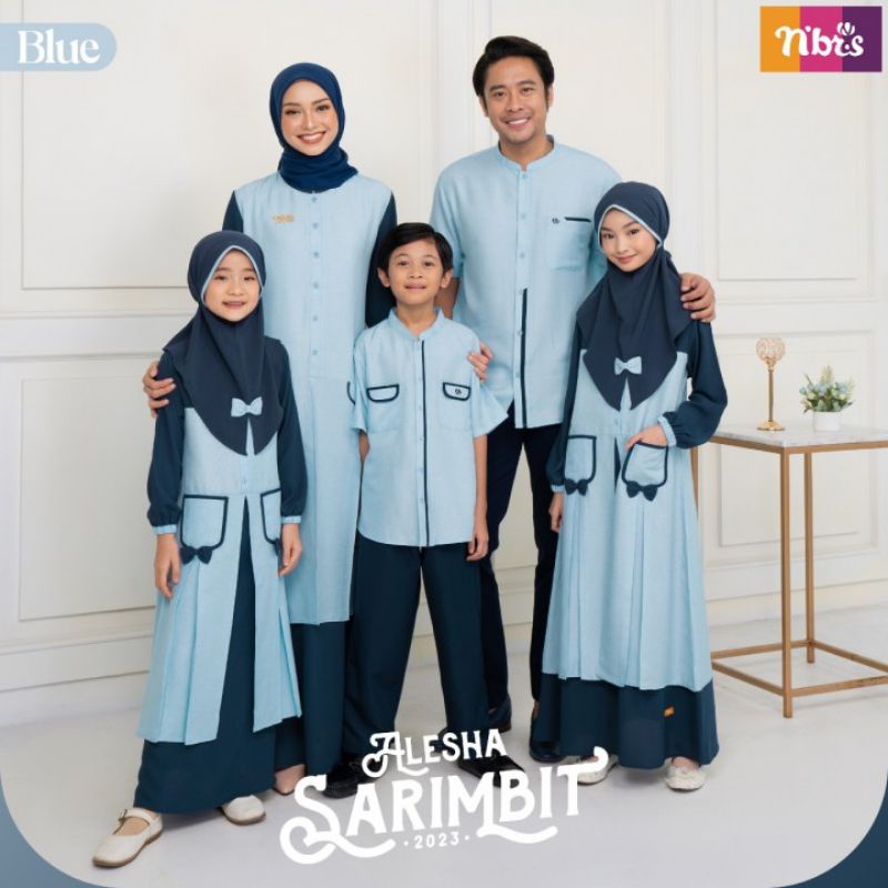 SARIMBIT NIBRAS 2023 SARIMBIT ALESHA BLUE SARIMBIT ALESHA BIRU SARIMBIT ALESA ALESHA GAMIS ALESHA KOKO