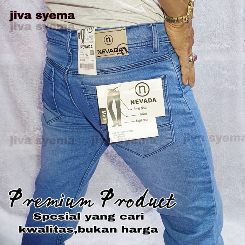 Celana Jeans Panjang Pria Jens Denim Pensil Jins Melar Distro