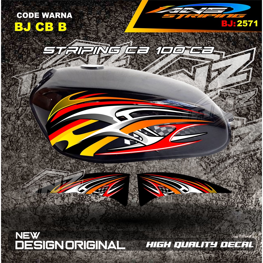 STRIPING BODY MOTOR CB BATIK  / STRIPING CUSTOM CB 125 TERMURAH / STIKER MOTOR