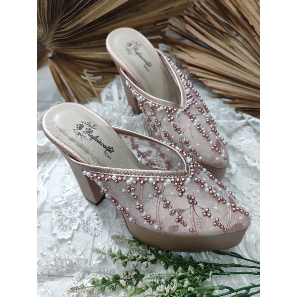 sepatu wanita yesika rosegold 12cm tahu