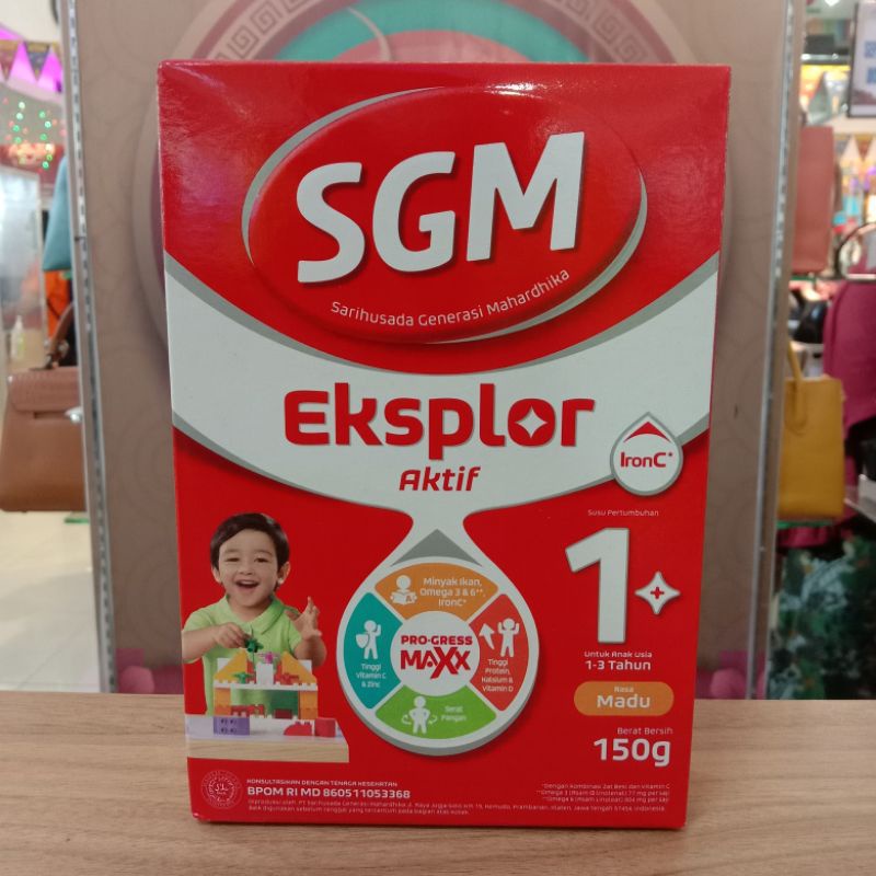 Susu SGM Eksplor 1+ 1-3 Tahun 150gram