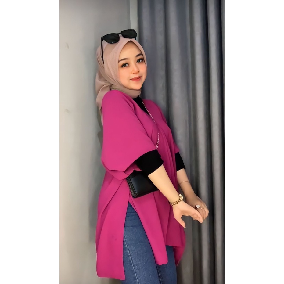 LONG SQAURE NAGITA / LONG SQAURE BLOUSE ATASAN CRINKLE AIRFLOW KEKINIAN