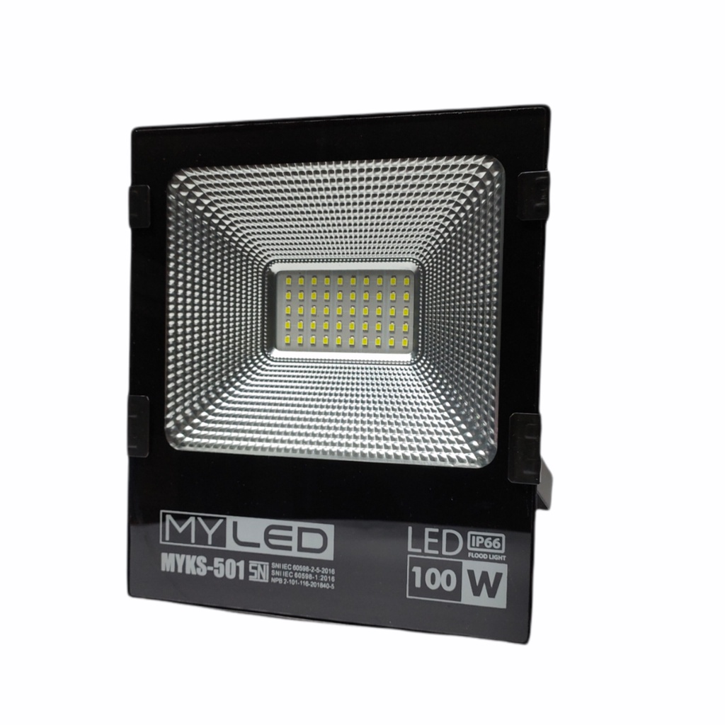 Lampu Sorot / Flood Light 100 Watt MYLED Putih dan Warm White