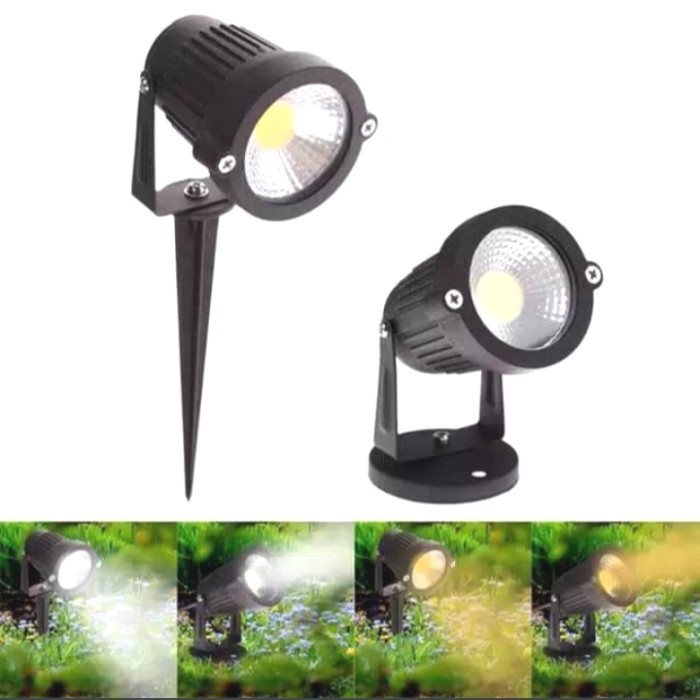 NEW lampu taman 5w lampu sorot 5 watt lampu tembak 5 w outdoor - indoor - KUNING TANCAP
