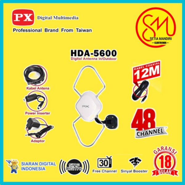 Antena Digital Indoor / Outdoor PX HDA-5600 / HDA 5600 / HDA5600 Berkualitas