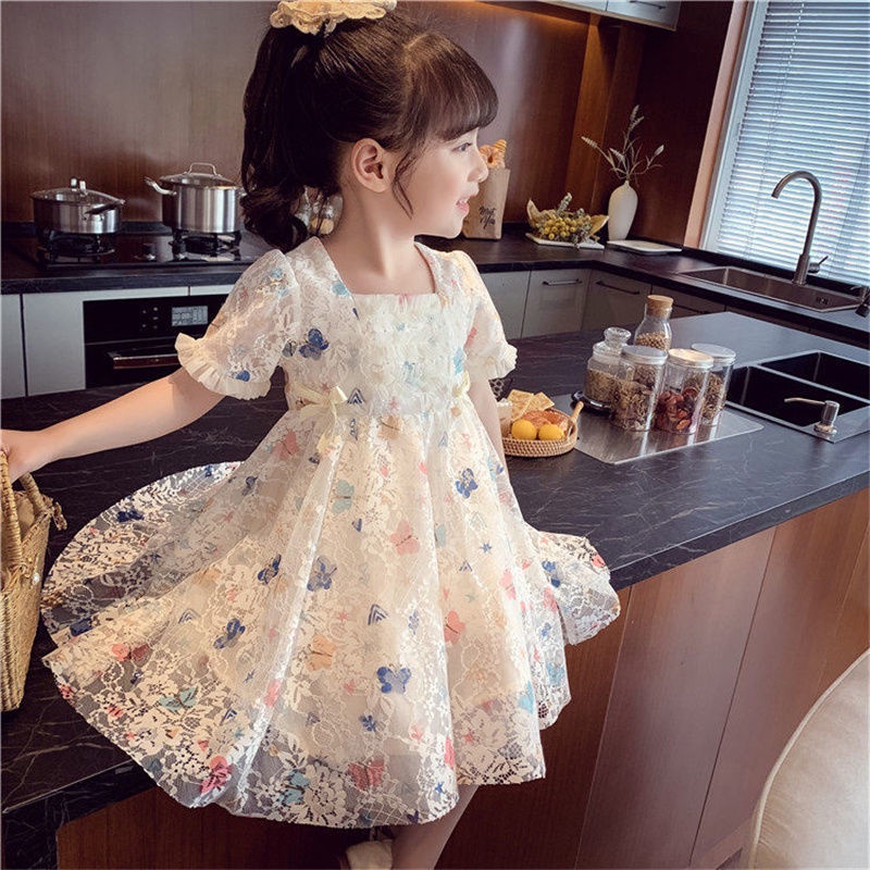 HappyOliver DRESS COLOURFULL BUTTERFLY EBV Baju Dress Anak Perempuan Import Dress anak perempuan /Baju anak perempuan/gaun anak/rok anak cewek/kado anak perempuan/pakaian pesta