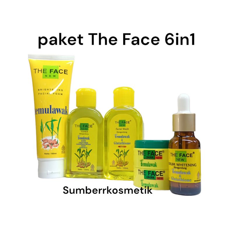 PAKET Temulawak The Face Hot Series 6in1 Original