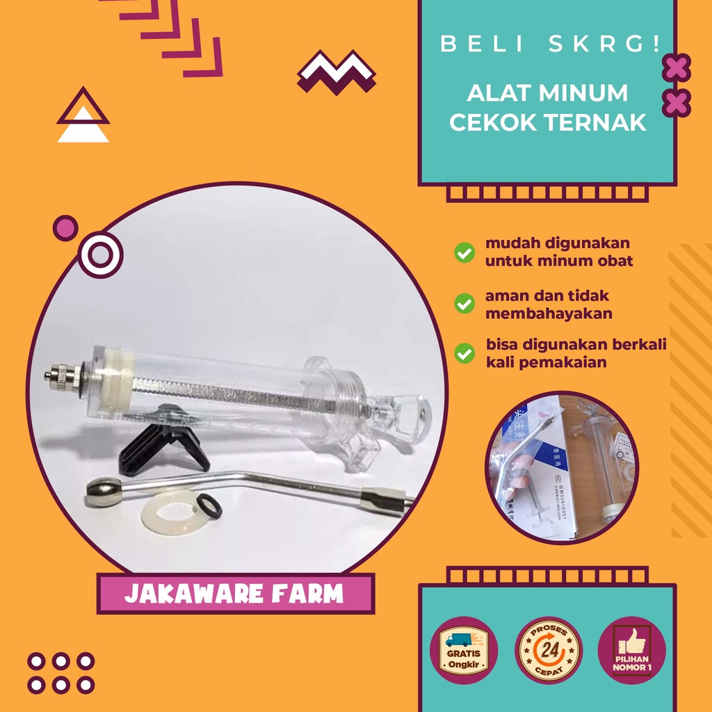 Alat Cekok hewan Ternak Domba Kambing Sapi 10Ml, 20Ml, 30Ml, 50 Ml, 100 Ml LOLOH ANAK CEMPE CEMPLE B