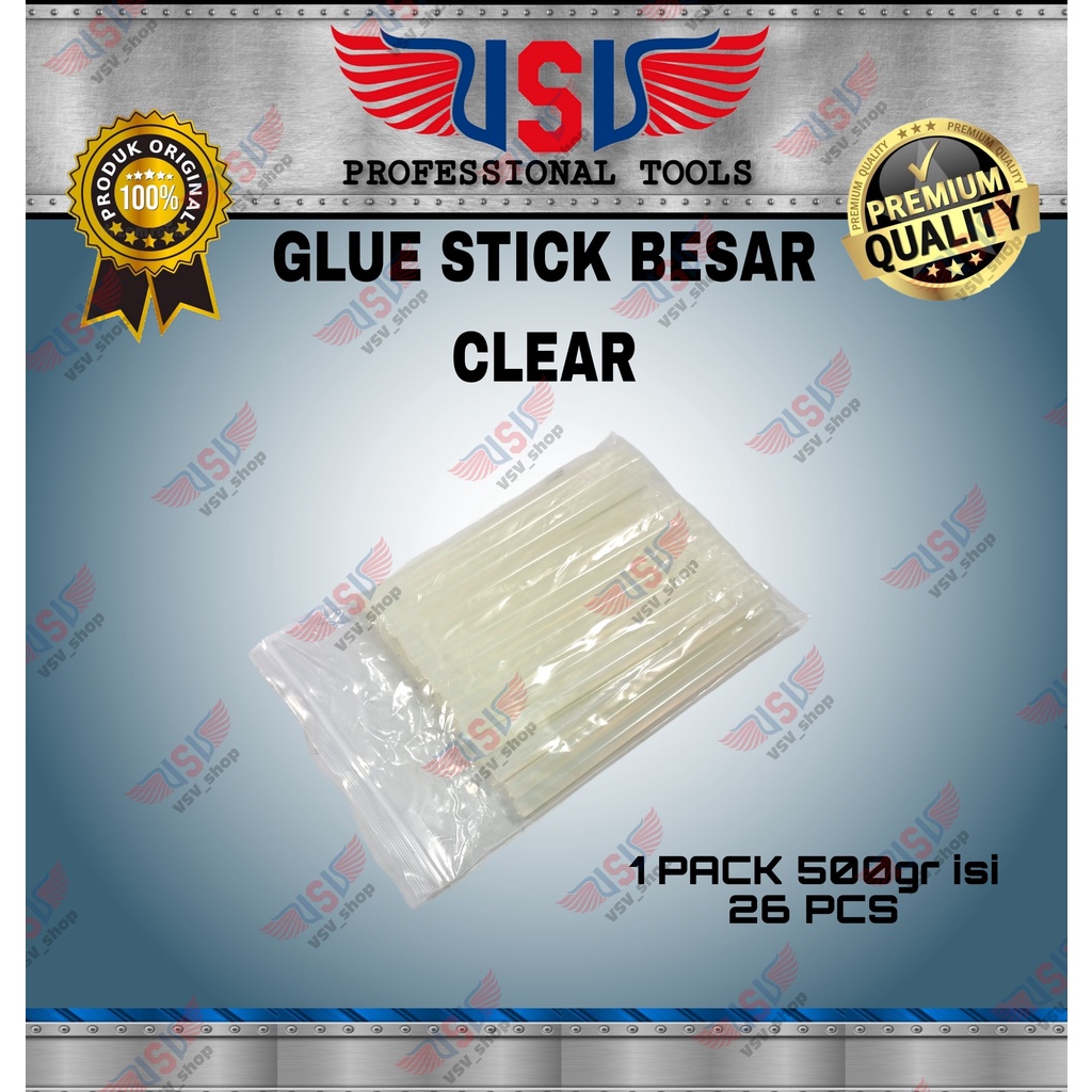 VSV Lem Stik Besar Glue Stick Isi Ulang lem Tembak Besar Bening 11.3mm SATUAN