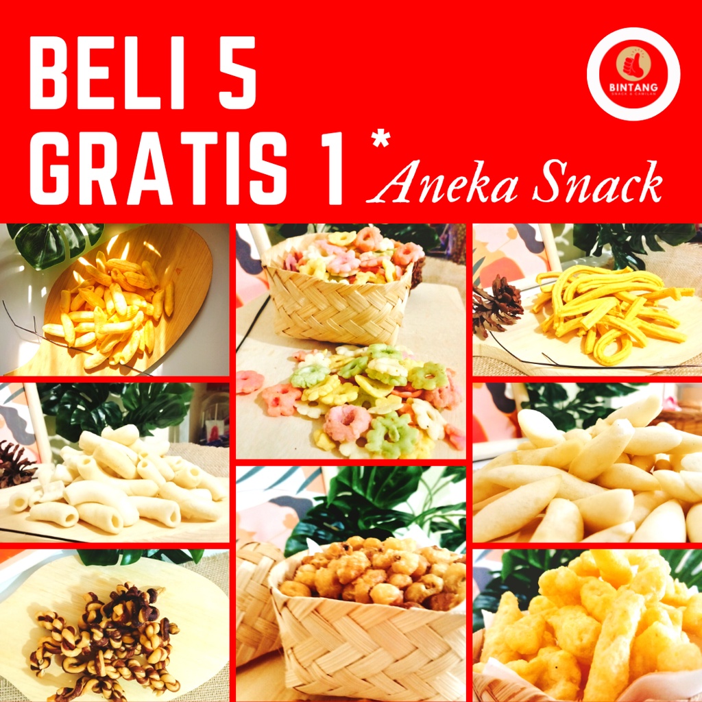 

Promo Aneka Snack Kiloan | BELI 5 gratis 1 | Snack Kiloan | Keripik | Kerupuk | @125 gram