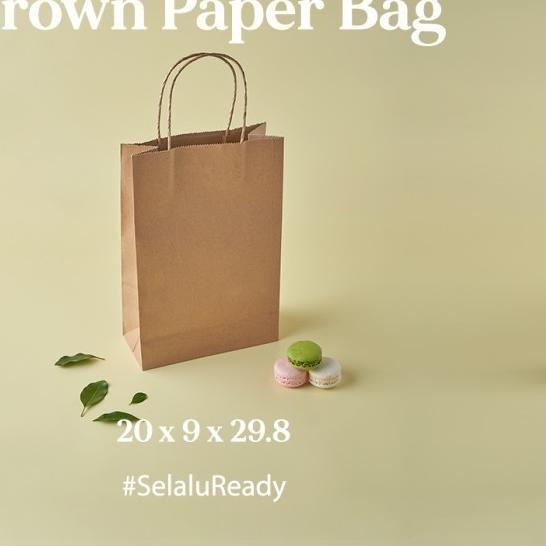 

[Digipack] Brown Paper Bag Tali 20 x 9 x 29.8 | Kantong Kertas Coklat