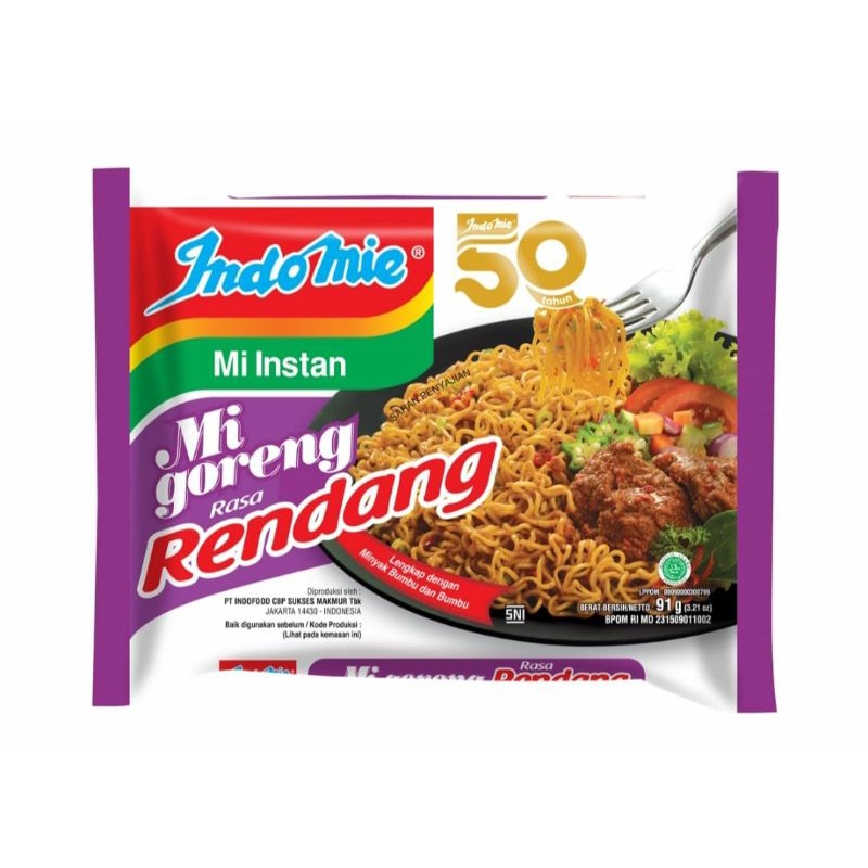 

Indomie mi instan rasa rendang