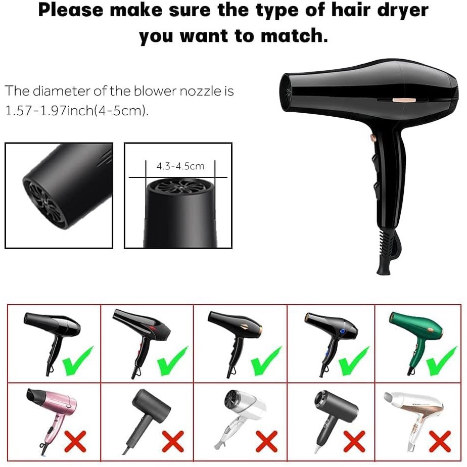 Hairdryer Diffuser Universal Corong Hair Dryer Lipat Cover Diffuser Hair Dryer