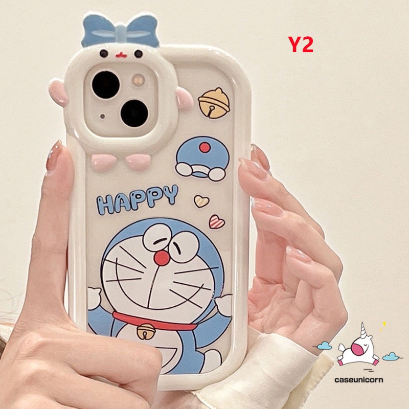 Case Realme C21Y C33 C31 C1 C11 C25Y C35 C15 C30 C25 C25s 5 7 8 9 8pro 9pro+8i 6i 9i 5s 5 7i C21 C2 C1 C3 C17 Kartun Lucu Doraemon Hello Kitty 3D Bow Little Monster Lensa Lembut Case Tempat Kotak Makan